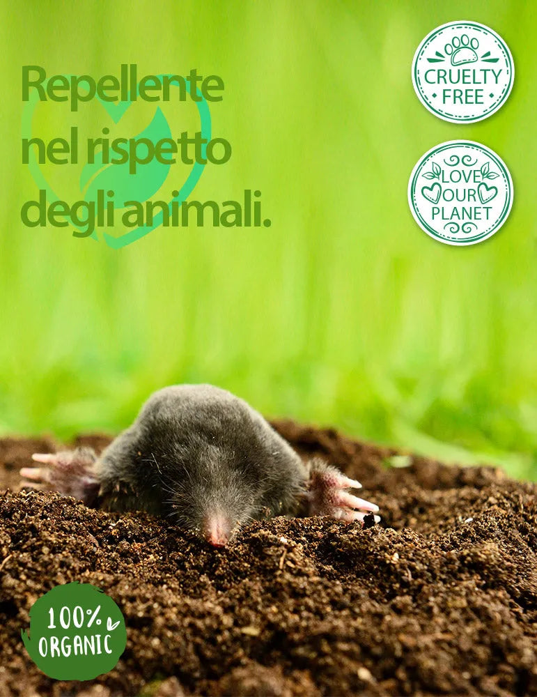 Repellente per Allontanare Talpe e Animali Selvatici